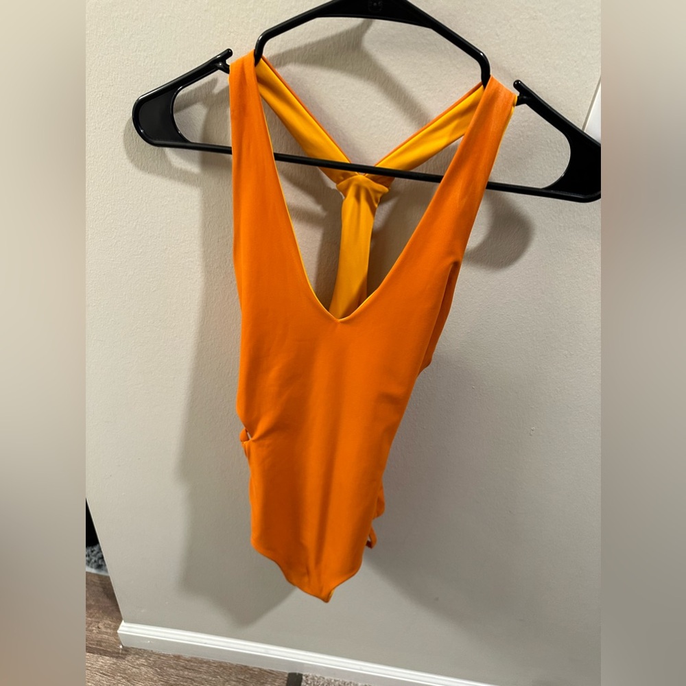 Manakai reversible swimsuit orange/neon small